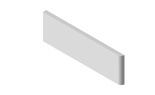 3" x 9" bullnose trim - short